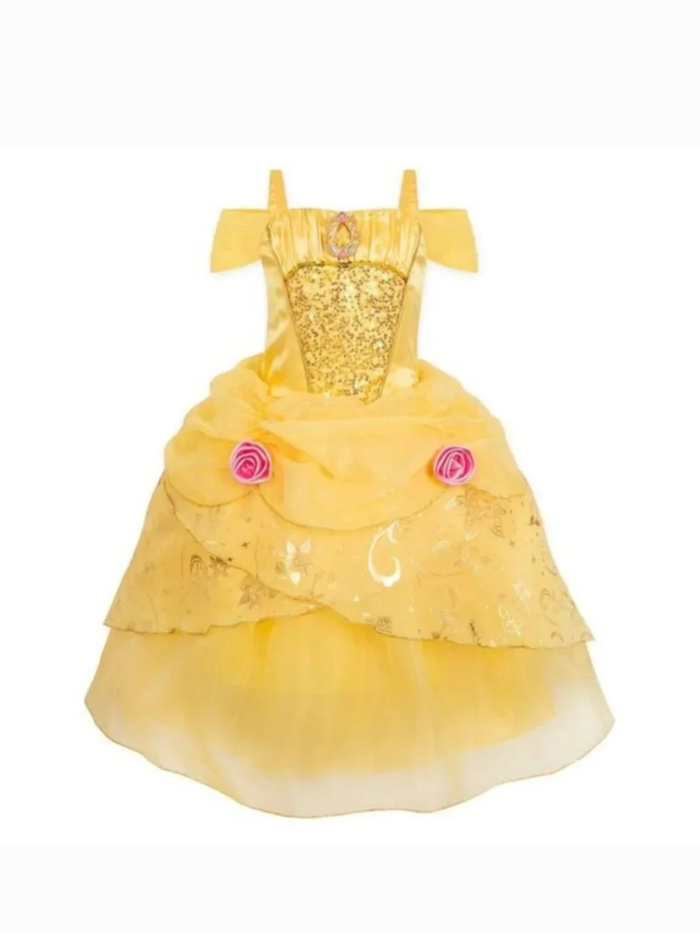 ⭐ Beautiful Disney Store Belle yellow ball gown costume 5/6